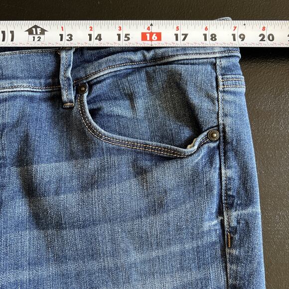 Ann Taylor Loft Jeans Women 16 Blue Modern 27" Crop Stretch Denim Beachy Coastal - Picture 10 of 12